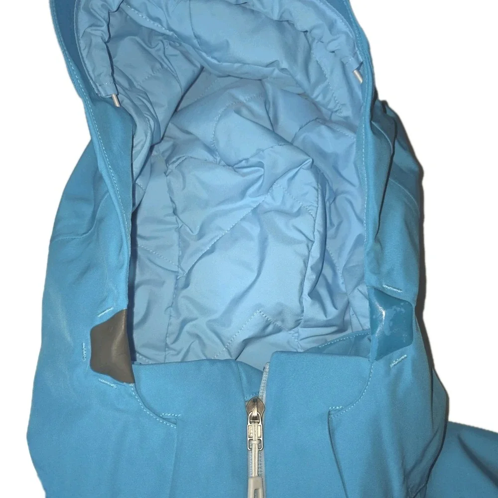 Patagonia Powder Bowl Jacket Womens Med Goretex Recco Ski Snow Blue 2‎ Layer